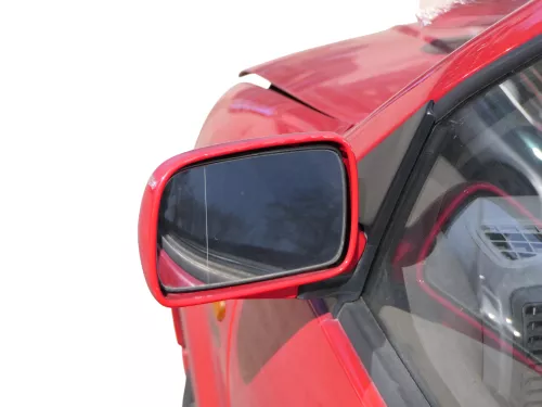 VW Polo 6N elektrisch elektrischer Spiegel Außenspiegel links rot LP3G (186582)