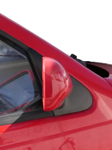 VW Polo 6N elektrisch elektrischer Spiegel Außenspiegel rechts rot LP3G (186583)
