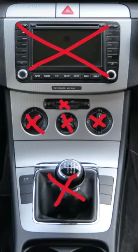 Passat 3C Verkleidung Abdeckung Dekor silber-metallic 46u Blende Aschenbecher