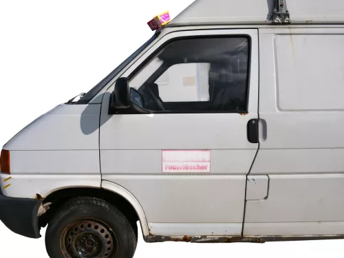 T4 Tür vorne links Fahrertür Caravelle Multiavan -ohne Anbauteile -  weiß R902