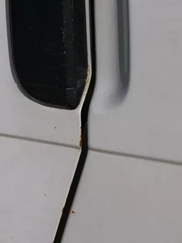 T4 Tür vorne links Fahrertür Caravelle Multiavan -ohne Anbauteile -  weiß R902 (186816)