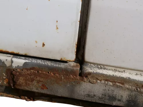T4 Tür vorne links Fahrertür Caravelle Multiavan -ohne Anbauteile -  weiß R902 (186816)