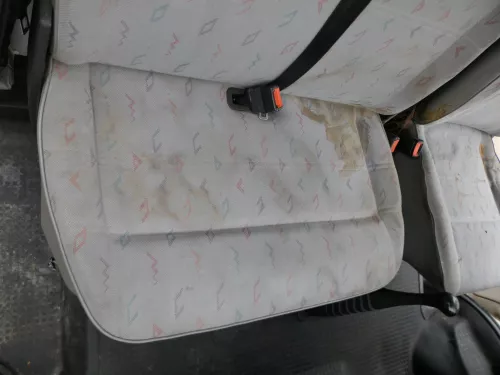VW T4 Sitz vorne rechts 2er Doppel Beifahrersitz Doppelsitzbank grau mit Konsole (186877)