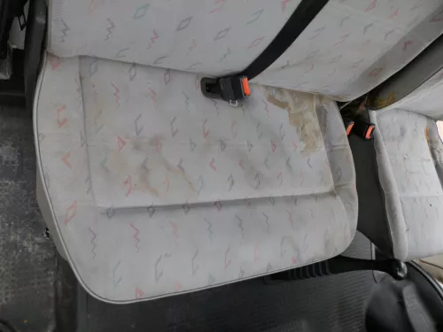 VW T4 Sitz vorne rechts 2er Doppel Beifahrersitz Doppelsitzbank grau mit Konsole (186877)