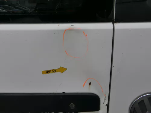 VW T5 Facelift T6 Flügeltür Klappe hinten links weiß R902 mit Scheibe (186899)