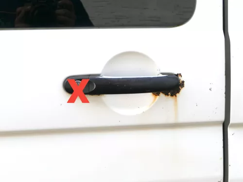 VW T5 Türschloß Tür Türgriff Schloß hinten rechts Schiebetür Lagerbügel (186914)