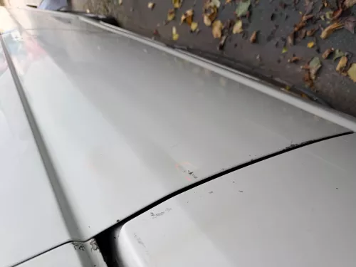 VW T5 Facelift T6 Tür rechts Schiebetür mit Scheibe weiß R902 Fenster - Delle (186916)