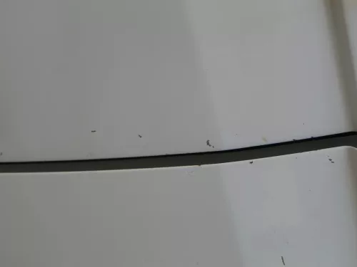 VW T5 Facelift T6 Tür rechts Schiebetür mit Scheibe weiß R902 Fenster - Delle (186916)
