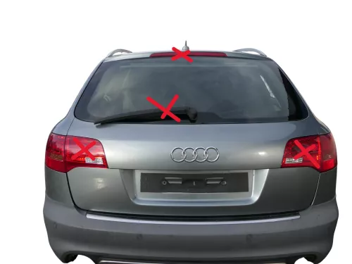 Audi A6 4F C6 Kombi Avant hinten Heckklappe mit Scheibe Deckel grau LY7E