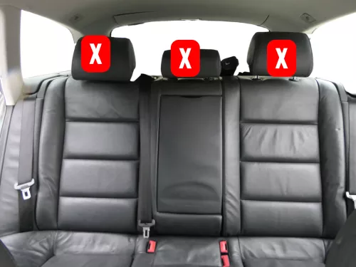 Aud A6 4F C6 Sitz Rückbank Rücksitzbank hinten 3-Punkt-Gurt schwarz Leder Milano