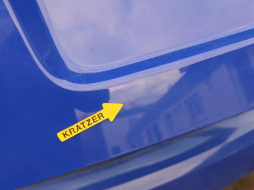 Skoda Fabia 5J Limousine Schrägheck Heckklappe hinten mit Scheibe blau LF5K (187232)