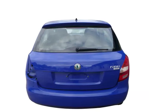 Skoda Fabia 5J Limousine Schrägheck Heckklappe hinten mit Scheibe blau LF5K