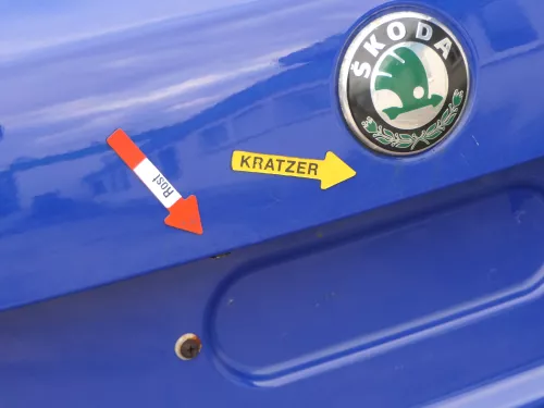 Skoda Fabia 5J Limousine Schrägheck Heckklappe hinten mit Scheibe blau LF5K (187232)