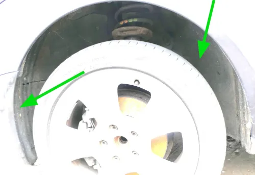 A3 8P Radhausschale Dämpfung Radhaus vorne links 8P0821171G -  2-Teile