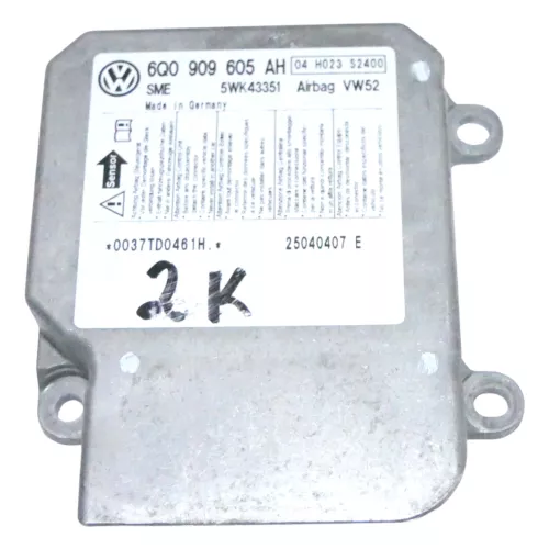 VW Caddy 2K Octavia Steuergerät Airbag Airbagsteuergerät 6Q0909605AH 04 H023 S24