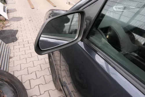 VW Polo 9N 9N3 mechanisch Spiegel Außenspiegel links vorne schwarz Blinker (112684)