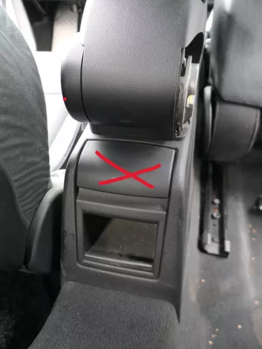 Audi A3 8P Mitteltunnel hinten Verkleidung um Handbremse Konsole - schwarz (187511)