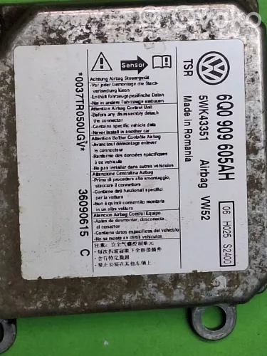 VW Caddy 2K Octavia Steuergerät Airbag Airbagsteuergerät 6Q0909605AH 06