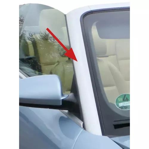 A4 8H Cabrio Leiste Zierleiste Blende A-Säule Abdeckung rechts chrom silber