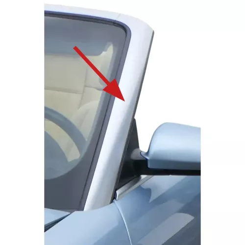 A4 8H Cabrio Leiste Zierleiste Blende A-Säule Abdeckung links chrom silber