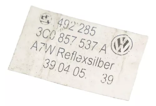 Passat 3C Kappe Spiegel Außenspiegel links silber LA7W NUR Spiegelkappe (200465)