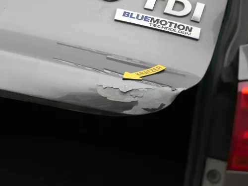 VW Tiguan Heckklappe hinten Kofferraumklappe mit Scheibe grau LD7R (200550)