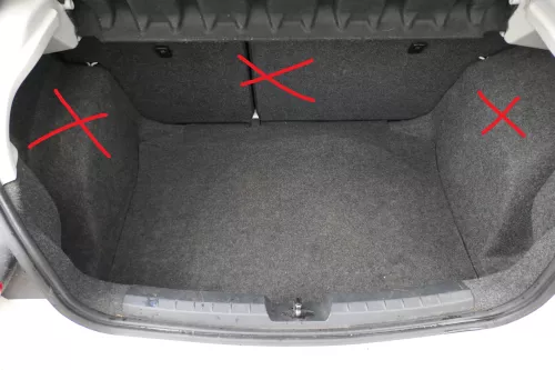 Seat Ibiza 6J Verkleidung Teppich Kofferraum anthrazit 6J0863463D