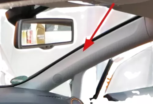 Ibiza 6J Abdeckung Verkleidung A-Säule links und rechts vorne innen Hochtöner (200714)