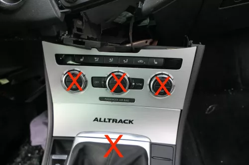 Passat 3C B7 Mittelkonsole Verkleidung Radio Klappe Abdeckung Dekor titansilber