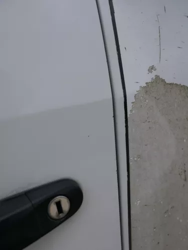 VW Caddy 3 2K Tür vorne links Fahrertür weiß LB9A - ohne Anbauteile - Mängel (186493)