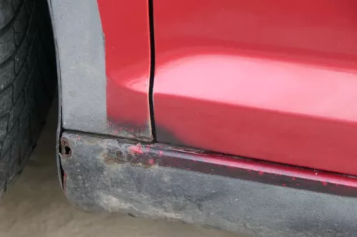 VW Golf Plus 5M Türblatt Tür vorne links Fahrertür rot LA3X  -Türblatt +Rahmen (200962)