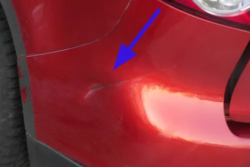 Golf Plus 5 5M1 Stoßstange hinten Heckstoßstange Stoßfänger rot LA3X (200967)