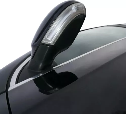 Passat 3C elektrischer Spiegel Außenspiegel links mit Glas Blinke schwarz LC9X (201090)