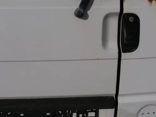 VW T4 Flügeltür Klappe hinten links weiß R902 mit Scheibe (201143)