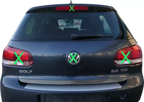 VW Golf 6 5K 1K Heckklappe hinten Kofferraumklappe Scheibe blau LC5F grau