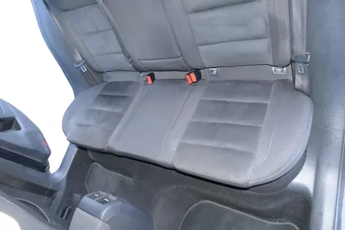Golf 6 5K Sitz Sitze hinten Rückbank Rücksitzbank 3 Punkt Gurt Lehne Alcantara (201176)