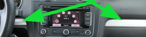 VW Golf 6 5K Leiste Abdeckung Dekor chrom matt mattchrom rechts + links (201183)