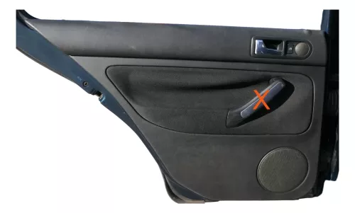 1x VW Golf 4 1J Limousine Türverkleidung Verkleidung Tür hinten links schwarz