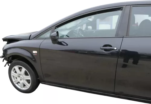 Seat Leon 1P Tür vorne links Fahrertür schwarz LC9Z metallic ohne Anbauteile (201435)
