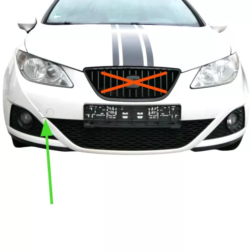 Seat Ibiza 6J Stoßstange Frontstoßstange vorne weiß LB9A 6J0807217H Spoiler