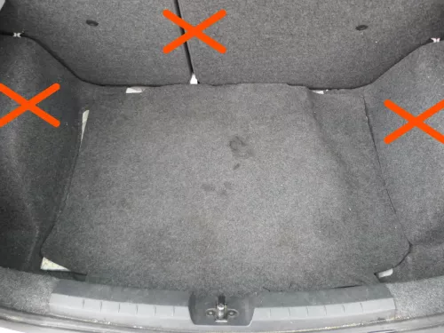 Seat Ibiza 6J Verkleidung Teppich Kofferraum anthrazit 6J0863463C