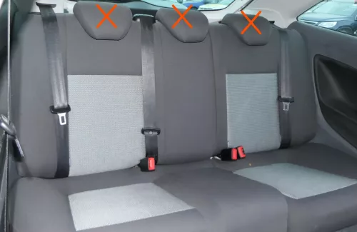 Seat Ibiza 6J Rückbank Lehne Sitz Sitzbank 3-Punkt Sitze -ohne Kopfstütze-grau