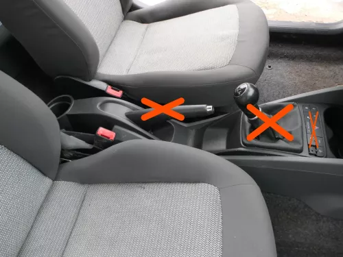 Ibiza 6J Mitteltunnel Verkleidung Mittelkonsole Abdeckung grau graphit