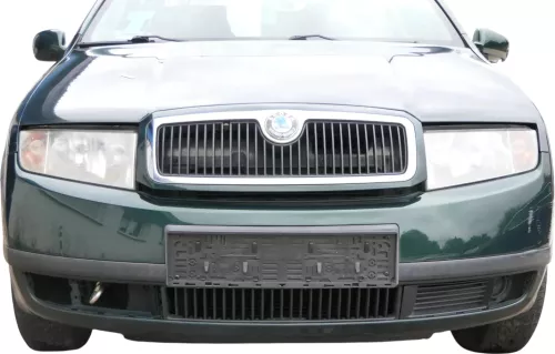 Fabia 6Y Stoßstange Stoßfänger vorne grün LF8C - Gitter
