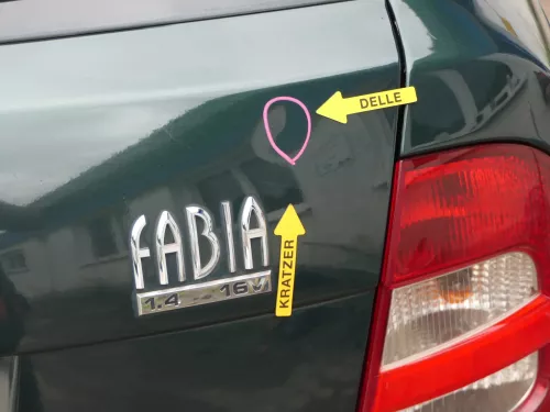 Fabia 6Y6 Schrägheck Heckklappe Kofferraumklappe hinten grün LF8T Scheibe (201602)