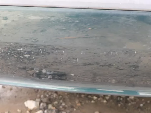 Skoda Fabia 6Y Schrägheck Stoßstange hinten Heckstoßstange grün LF8C (201605)