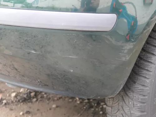 Skoda Fabia 6Y Schrägheck Stoßstange hinten Heckstoßstange grün LF8C (201605)