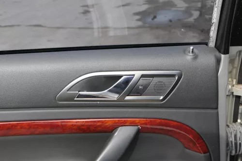 1x Skoda Superb 3U Türverkleidung Verkleidung Tür hinten links Leder onyx (201664)