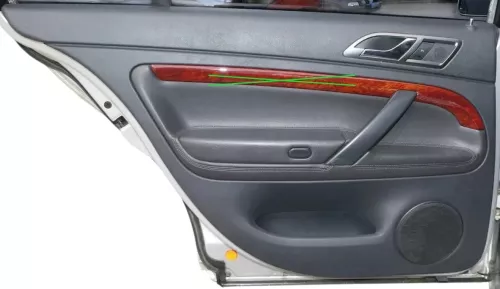 1x Skoda Superb 3U Türverkleidung Verkleidung Tür hinten links Leder onyx