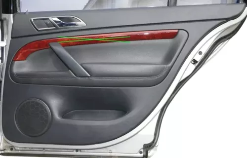 1x Skoda Superb 3U Türverkleidung Verkleidung Tür hinten rechts Leder onyx